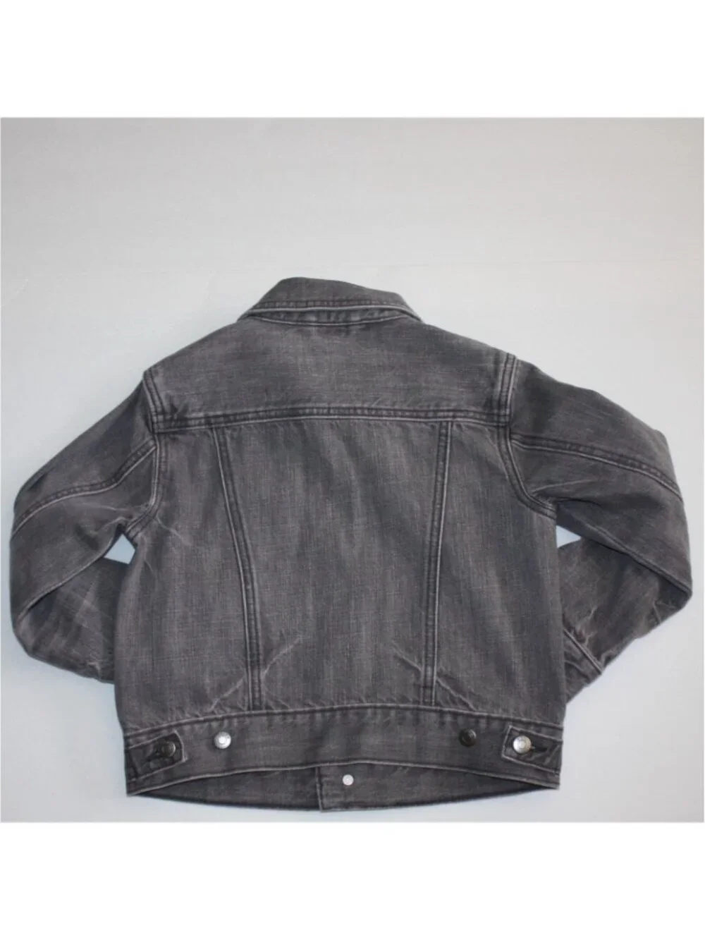 Gap Kids Brick Lane Collection Boy's Gray Wash Denim Jean Jacket in size S 6-7